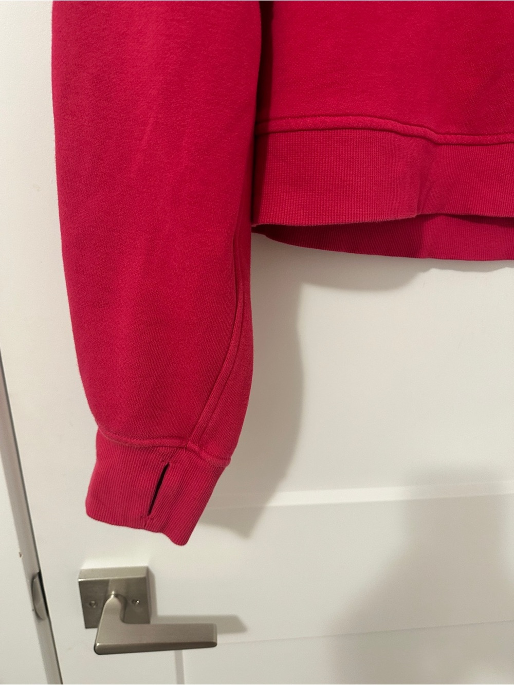 Lululemon Scuba Oversized Cropped Pullover *Wordmark in Passionate Pink Size M/L - Picture 8 of 15